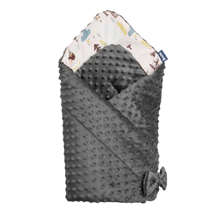 Dvipusis vokelis kūdikiui "Hedgehog" tamsiai pilkas