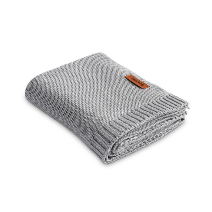 Megztas pledukas kūdikiui "Bamboo" 100x80 pilkas