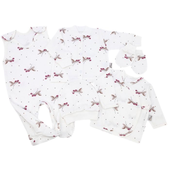 Kūdikio kraitelis - drabužėliai naujagimiui "Berry" 5 dalių 