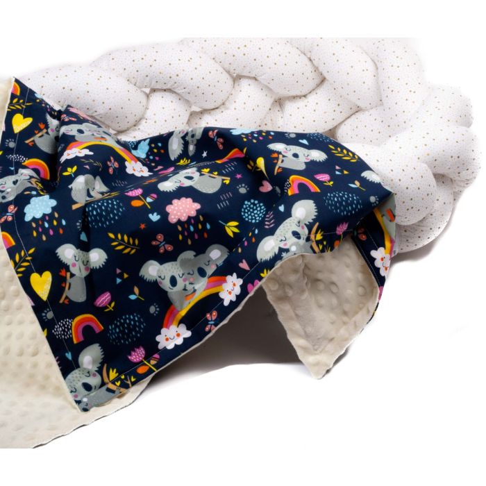 Pledas kūdikiui "Koala in love" 100x75cm  smėlio spalvos