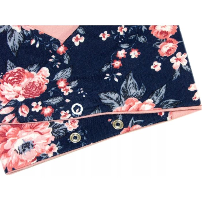Kepurytė ir kaklaskarė kūdikiui "Cosy" - navy flora
