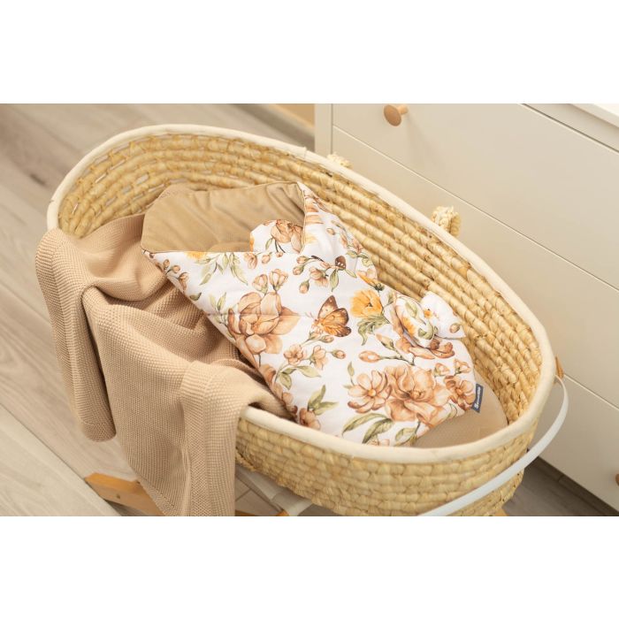 Dvipusis vokelis kūdikiui "Floral beige" 