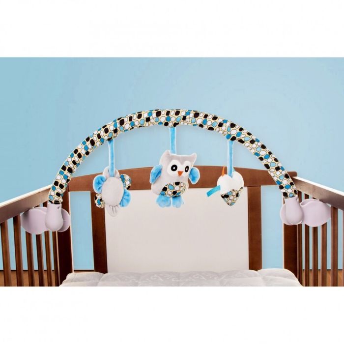 Žaislų lankas vežimėliui/kėdutei "Owl blue"