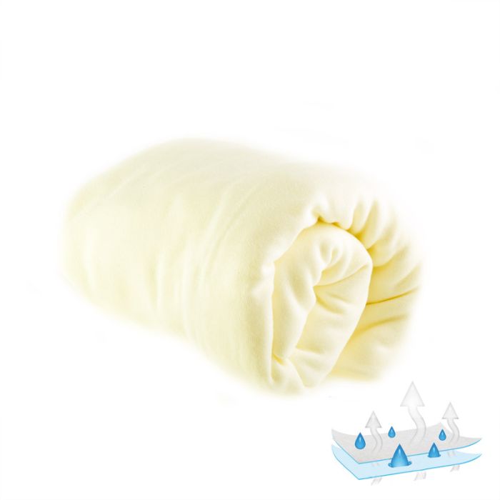 Neperšlampama paklodė su guma "Jersey" geltonos sp.