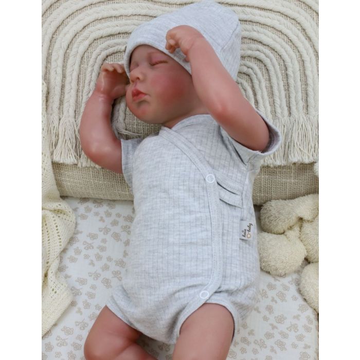 Kūdikio smėlinukas trumpomis rankovėmis "KOS" grey