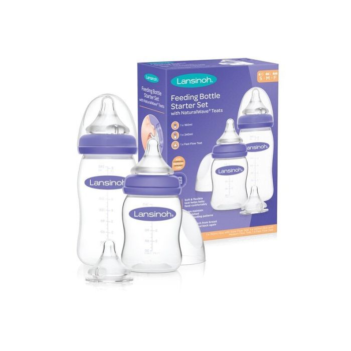 Kūdikio buteliukų pradinis rinkinys "Lansinoh" 160+ 240 ml 2 vnt