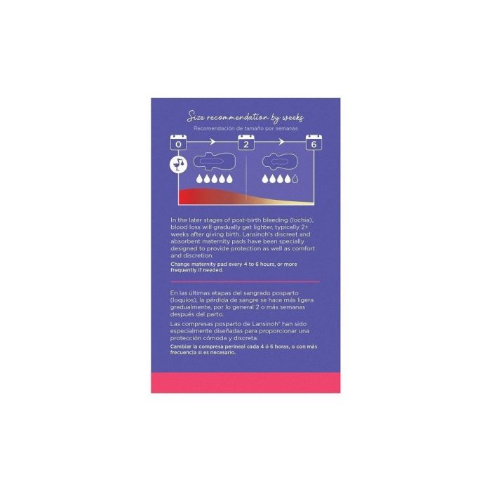 Lansinoh įklotai po gimdymo Maternity pads 12 vnt  2 sav. po gimdymo