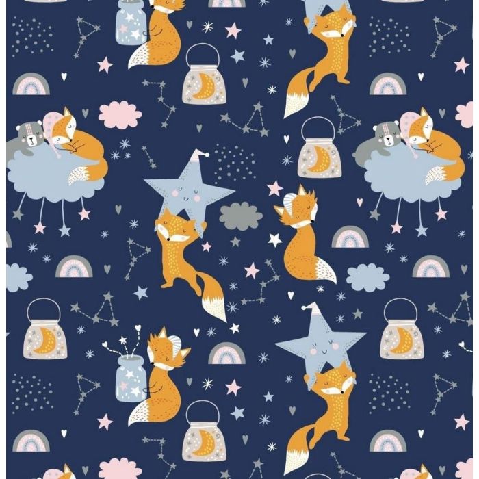 Paklodė su guma 38x80 "Cotton story" - medvilninė (galima rinktis spalvą)