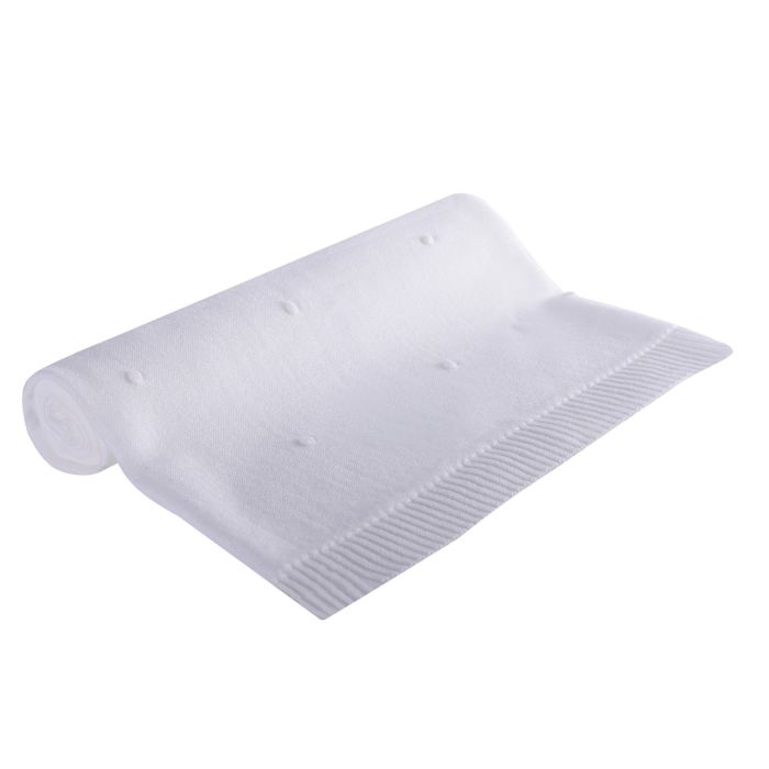 Pledas kūdikiui "Dots" 80x90 baltos spalvos