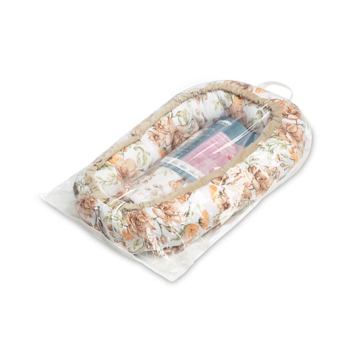 Kūdikio lizdelis "Floral beige" 