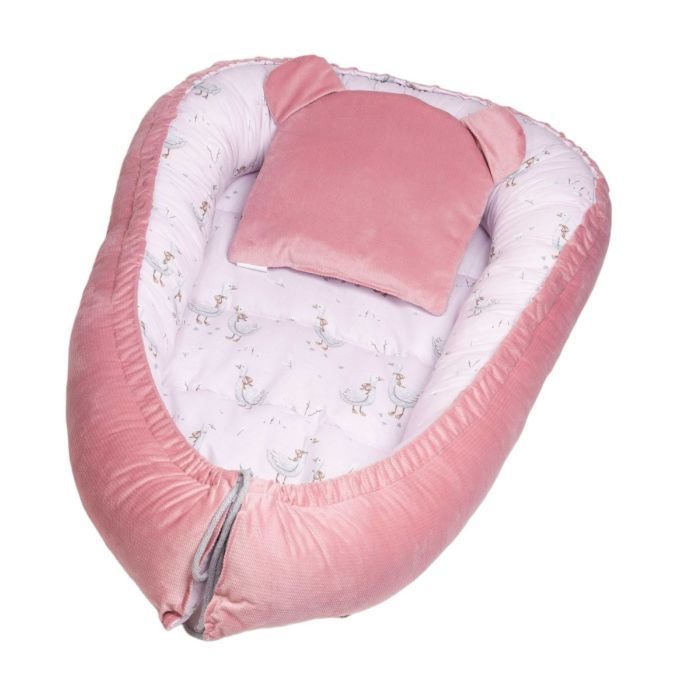 Kūdikio lizdelis "Golden goose pink" 