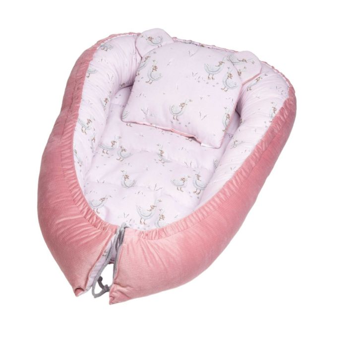 Kūdikio lizdelis "Golden goose pink" 
