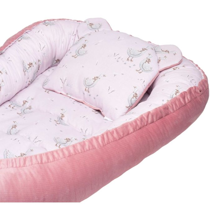 Kūdikio lizdelis "Golden goose pink" 