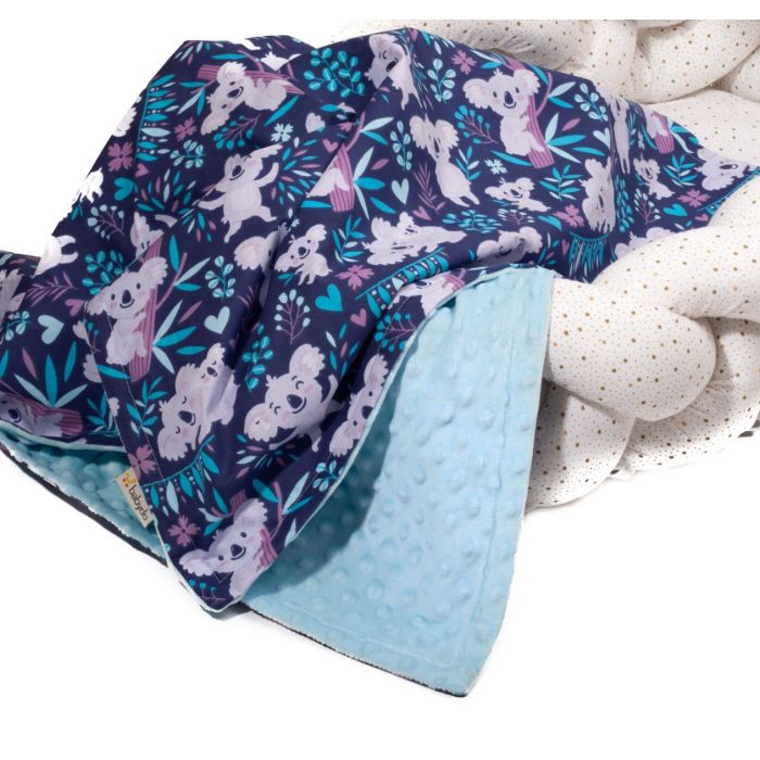 Pledas kūdikiui "Lucky Bamboo" 100x75cm  melsvas