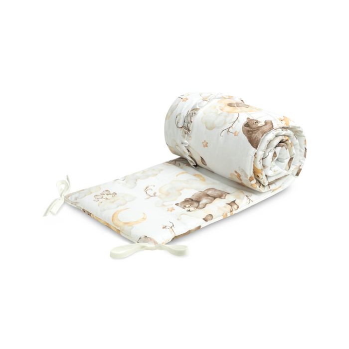 Kūdikio Lovytės apsauga 180 cm "Cosy clouds"  su meškiuku