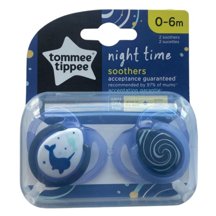 Čiulptukai Tommee Tippee "Night Time" 0-6m  2vnt