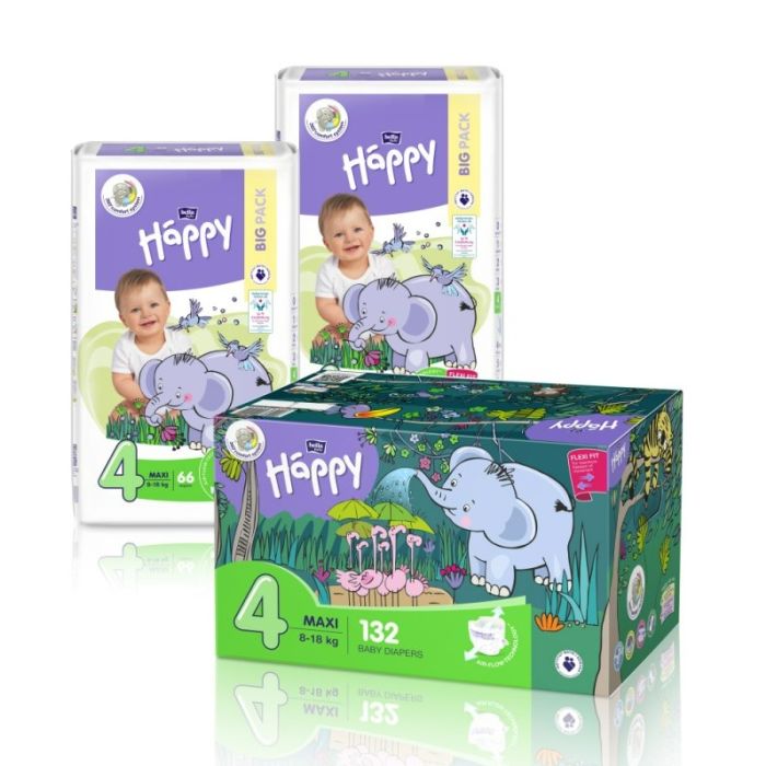 Sauskelnės BELLA Maxi "4" 8-18 kg 132 vnt 