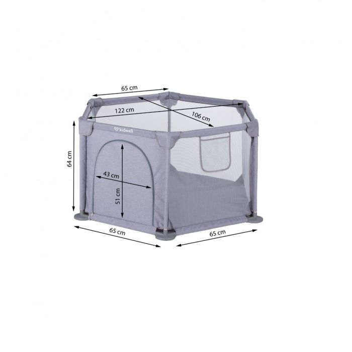 Kidwell Žaidimų aikštelė Fanko 120x120 cm  pilkos spalvos 
