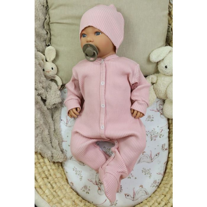 Šliaužtinukai kūdikiui "Lined lux" pale rose