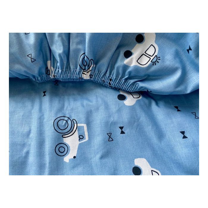 Paklode kūdikiui su guma 60x120 "Traffic"- medvilninė