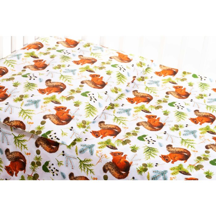 Kūdikio patalynės komplektas 135x100 "Nut lovers"  