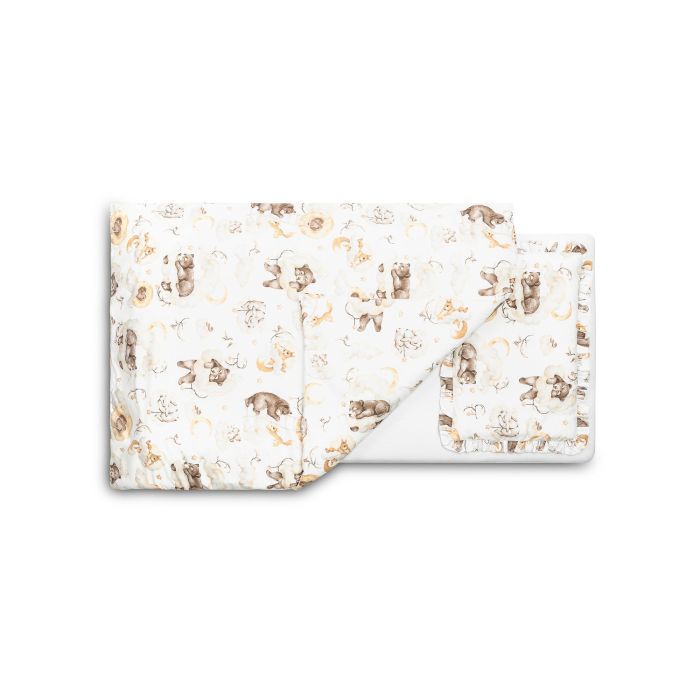 Patalynė kūdikiui 135x100 "Cosy clouds" su klostėmis