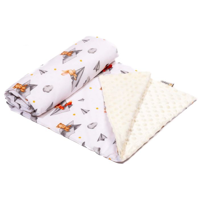 Pledas kūdikiui "Pilots" 100x75cm  smėlio spalvos