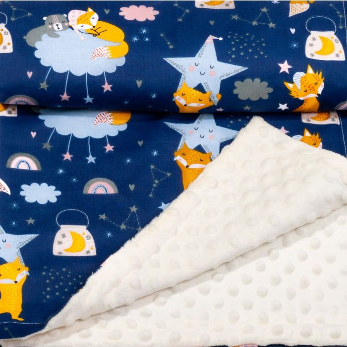 Pledas kūdikiui "Fox" 100x75cm  smėlio spalvos