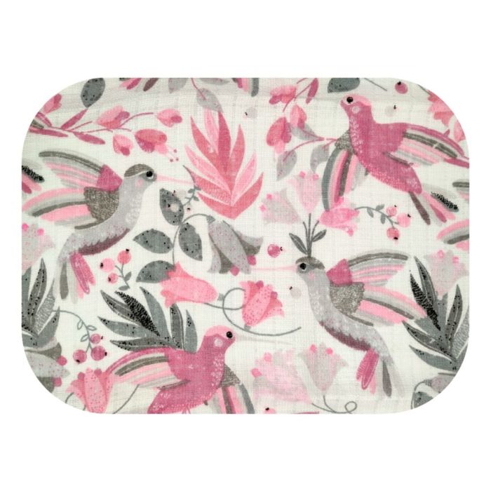 Vystyklas kūdikiui iš marlės lux 70x80cm "Pink Rio" 