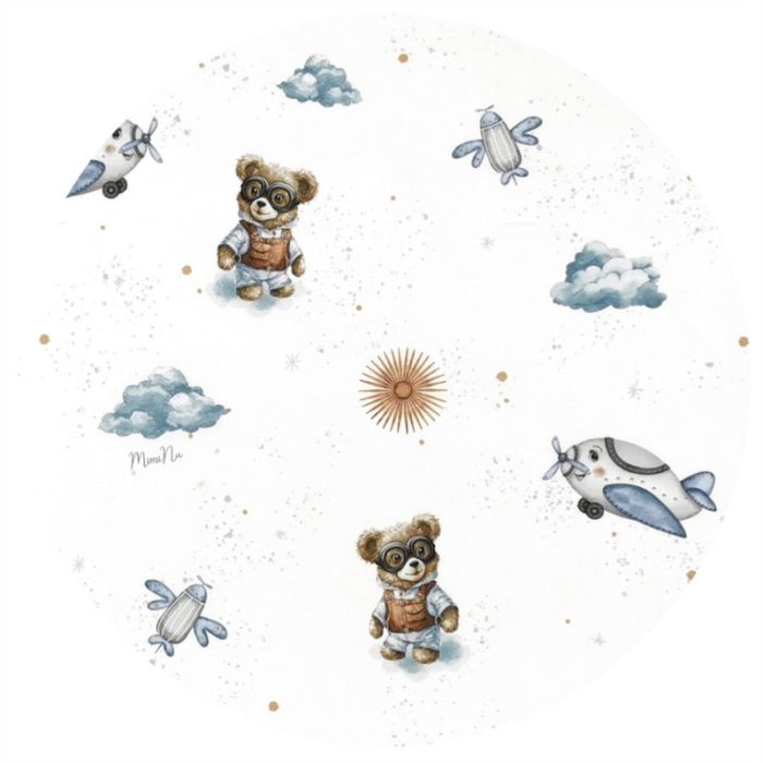 Miegmaišis kūdikiui "Aviator teddy blue" su kojomis 2-2.5 TOG