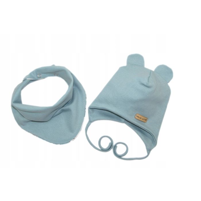 Kepurytė ir kaklaskarė kūdikiui "Love" - MINT