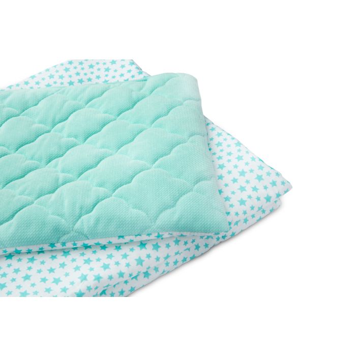 Komplektas kūdikiui "Mineral Velvet" pledas 100x75cm ir pagalvė 30x35cm turkio spalvos