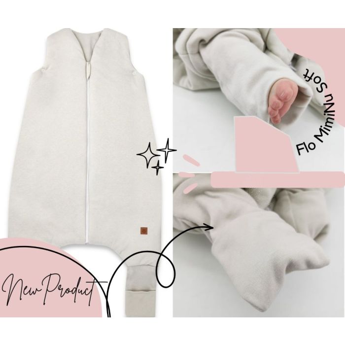 Miegmaišis kūdikiui "Flo beige" su kojomis 2-2.5 TOG