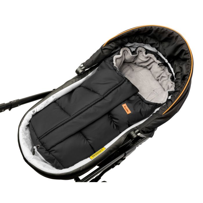 Šiltas miegmaišis - vokelis vežimėliui  "Combi polar" Black/Grey 
