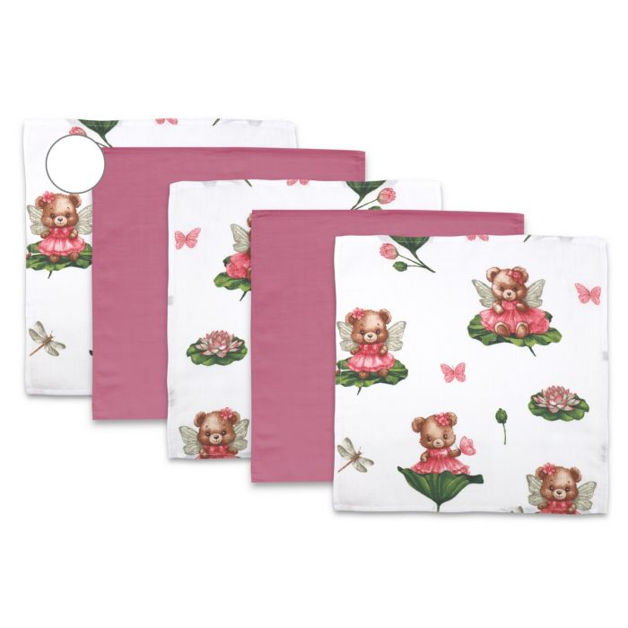 Muslino vystyklų rinkinys kūdikiams "Mini" 5 vnt 38x38 cm Mis