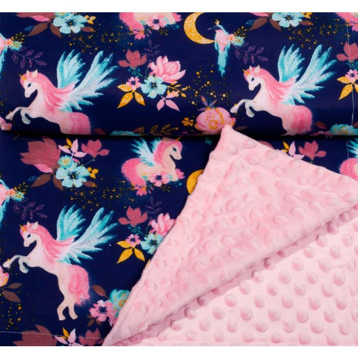 Pledas kūdikiui "Magic Unicorns" 100x75cm  rožinės spalvos