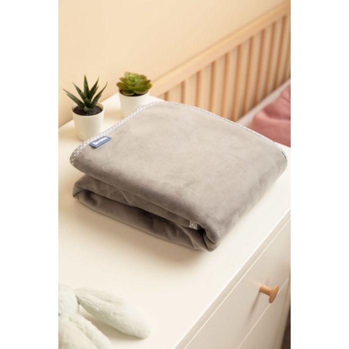 Pledas kūdikiui "Silky velvet" 100x80 cm pilkos spalvos