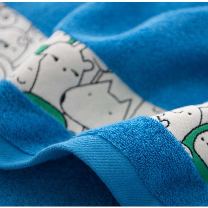 Rankšluostis "Happy faces" melsvas