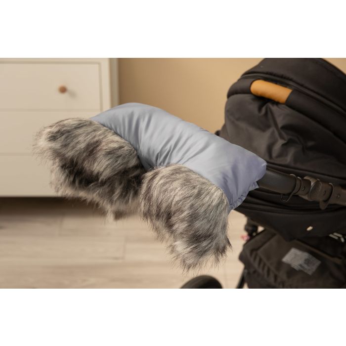 Pirštinės-mova vežimėliui ar rogėms "Fox" grafito spalvos