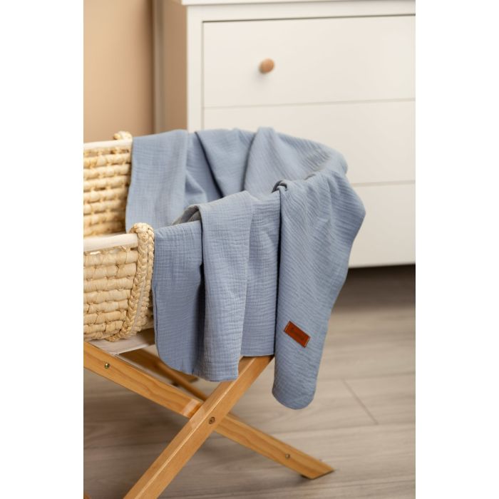 Muslino pledukas kūdikiui "Vittoria jeans" 75x100 cm 