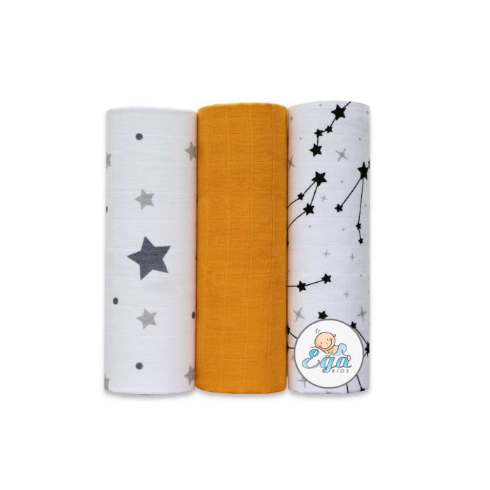 Muslino vystyklų rinkinys kūdikiams "Nr37" 