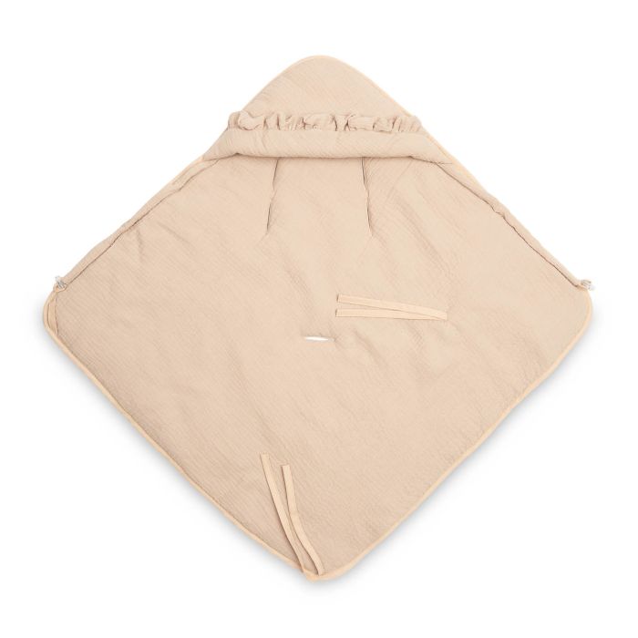 Muslino pledas automobilinei kėdutei "Natural" 90x90 cm beige