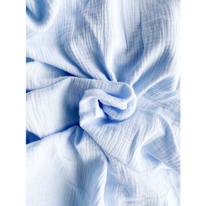 Muslino paklodė su guma  "Soft as a cloud" - melsva