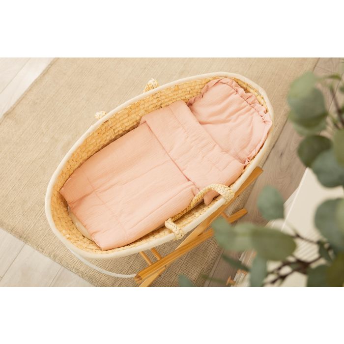 Muslino komplektas kūdikiui "Luxury soft" pledas 56x76 cm ir pagalvė 38x28 cm 