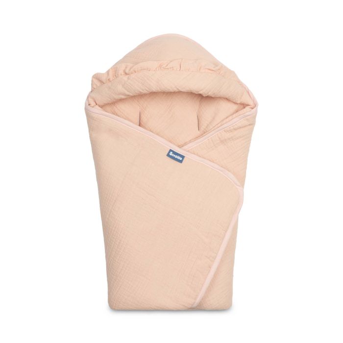 Muslino pledas automobilinei kėdutei "Natural" 90x90 cm pink