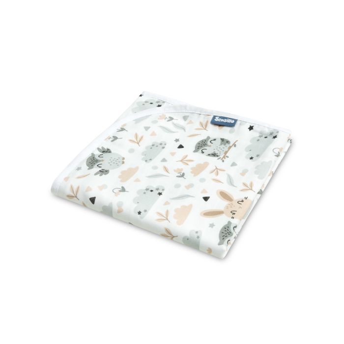 Muslino pledukas kūdikiui "Light owl" 80x100 cm 