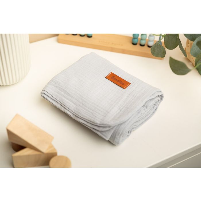 Muslino pledukas kūdikiui "Vittoria silver" 75x100 cm 