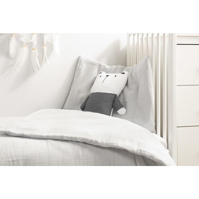 Muslino patalynė kūdikiui 135x100 "Soft grey" 