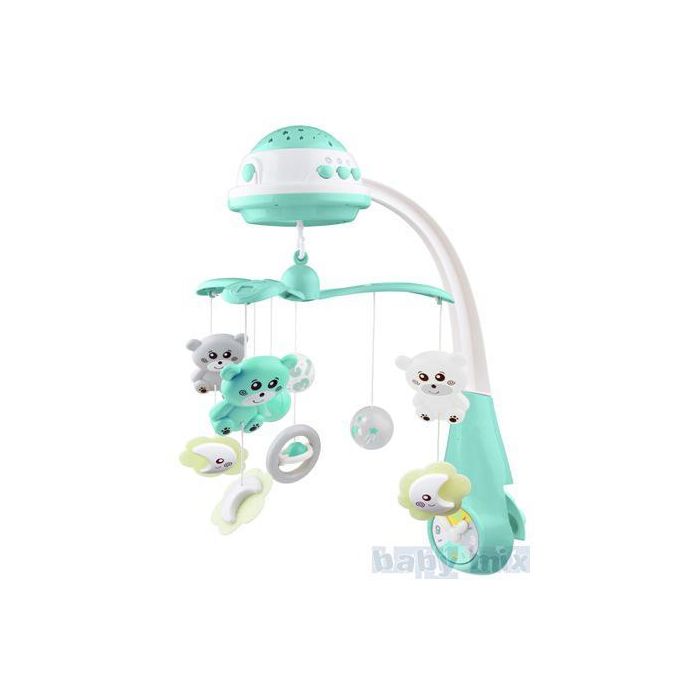 Muzikinė karuselė kūdikiui "Bears" su projektoriumi