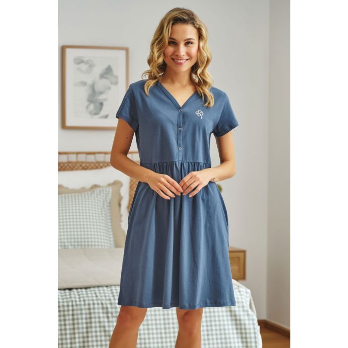 Naktiniai maitinančioms ir nėščiosioms "Clover" deep blue